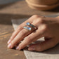 📢📢50% OFF !! ⏰Vintage Adjustable Open Ring with Teardrop Glowing Zircon