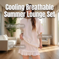 Women's Oversized T-Shirt & Ruffle Skirt 2-Piece Set 🌸 | Breathable Summer Lounge Outfit ☀️ | Soft Fabric, Relaxed Fit 💕 | S-2XL