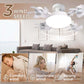 💡 Remote-Controlled LED Ceiling Fan Light | Foldable Blades 🌀 | 3 Color Temps ✨ | Energy-Saving & Flicker-Free 👁️ | Smart Timer ⏰