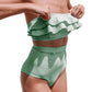 📢Mid-Season Sale: 50% off – limited time ⏰Women's Irregular Stripe High-Waisted Swimsuit