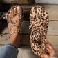 🐆 Women's Retro Leopard Print Beach Sandals | Lightweight & Breathable | Non-Slip Rubber Sole | Summer Vacation Must-Have 🏖️