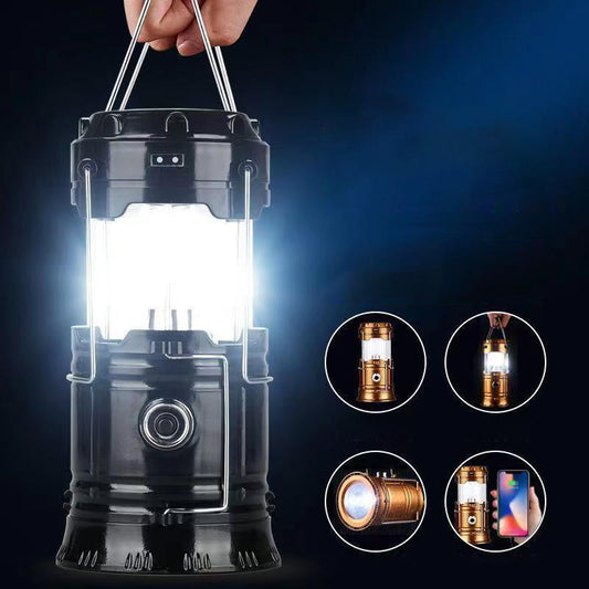 ☀️ Solar Powered Retractable Camping Light – 2-in-1 LED Desk Lamp & Flashlight | USB Phone Charger | Waterproof & Drop-Proof | Perfect for Camping, Hiking & Emergencies 🏕️