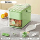 One-Press Ice Cube Maker Set – 28-Grid & Odor-Proof Bin