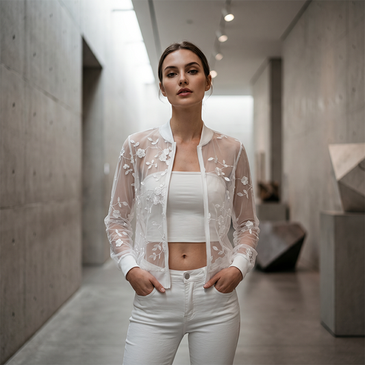 🎉 LIMITED TIME 50% OFF! 👗 Women's Summer Floral Sheer Mesh Jacket