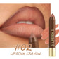 💄 50% OFF! Long-Lasting Matte Lip Crayon for Women | 2-in-1 Liner & Lipstick | Hydrating & Non-Drying | Precision Triangular Tip | 6 Colors ✨