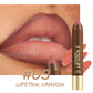 💄 50% OFF! Long-Lasting Matte Lip Crayon for Women | 2-in-1 Liner & Lipstick | Hydrating & Non-Drying | Precision Triangular Tip | 6 Colors ✨
