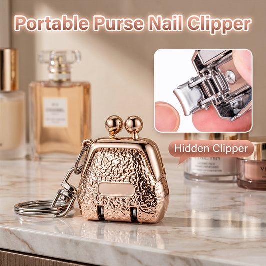 📢📢50% OFF !! ⏰Foldable Purse-Shaped Nail Clipper Keychain