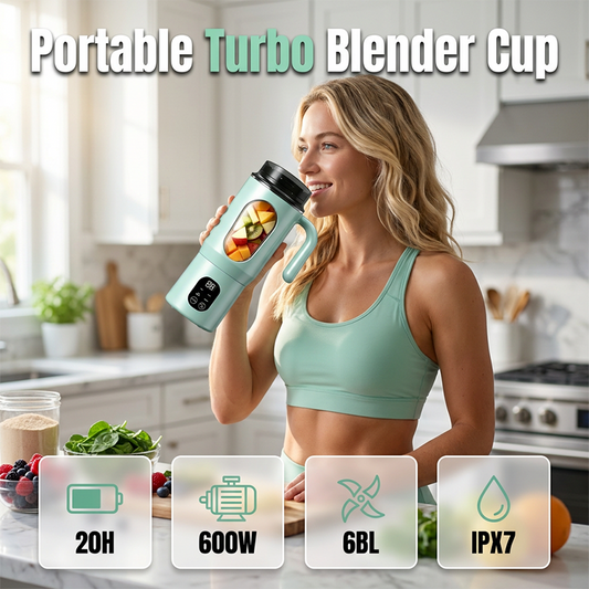 🔥【50% OFF】580mL Portable Blender with Handle | Crush Ice + Smart Touch + Self-Cleaning 🥤✨