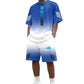 🎉 LIMITED TIME 50% OFF! 👕 Men's Summer T-Shirt & Shorts Two-Piece Set – Gradient Design & Breathable Fabric ☀️