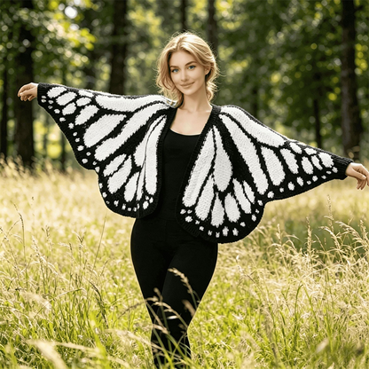 🔥【50% OFF】Women's Butterfly Wing Knit Cardigan | Cozy Warm + Artistic Design + 9 Colors 🦋✨