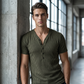 🎉 LIMITED TIME 50% OFF! 👕 Breathable T-Shirt – Classic V-Neck Henley Design & Premium Polyester Fabric 💪