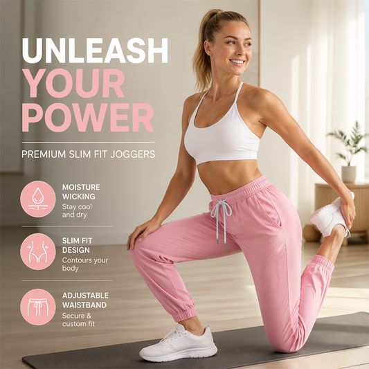 Women's Slim Fit Joggers 👖 Sleek, Stretchy & Ready to Move – Your Go-To for Laid-Back Days ✨