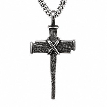 🎉 2026 Sale — Over 18,000 Sold! 💞 Men's Vintage Nail Cross Pendant Necklace
