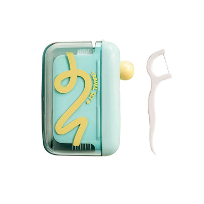 Automatic Pop-Up Floss Dispenser, One-Button Release, Dust-Proof Sealed Storage, Compact Portable, Home & Travel