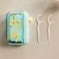Automatic Pop-Up Floss Dispenser, One-Button Release, Dust-Proof Sealed Storage, Compact Portable, Home & Travel