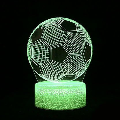 ⚽ 50% OFF! Glow Soccer Night Light | 3D Holographic Illusion | Dynamic RGB Color Changing | Eye-Friendly LED | Touch & Remote Control 🌈✨