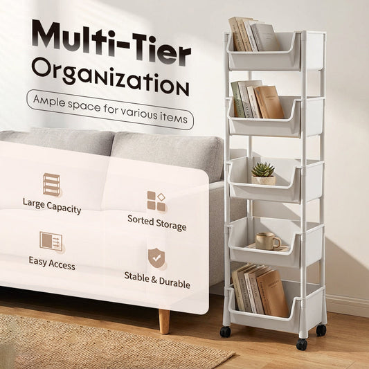 📦 Slim Rolling Cart – 50% OFF! ✨ Slide-Into-Gaps, Clutter Killer ✨