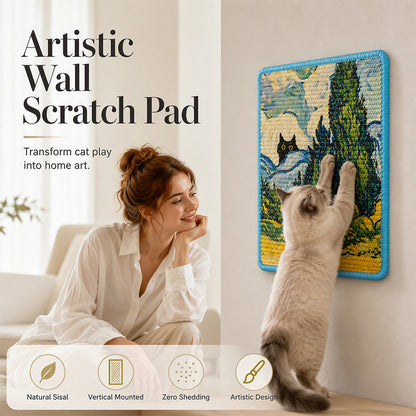 📢📢50% OFF !! ⏰  2026 Sale — Over 20200 Sold!💞 Wall Mounted Artistic Sisal Cat Scratcher‑Decorative 🐱