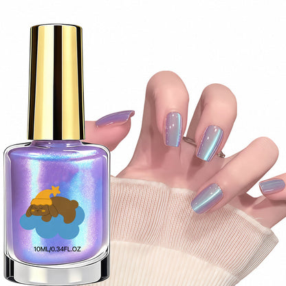 📢 LIMITED TIME 50% OFF! ⏰ Glitter Aurora Cat Eye Gel Polish – Mint-Toned Aurora Shimmer, Jelly-Clear Nude Base & Lasting Gloss Finish 💅✨