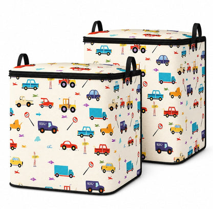 🧺 50% OFF NOW! 🎉 Large Foldable Canvas Storage Organizer – Durable, zippered lid & reinforced handles – Perfect for home, closet & travel ✨