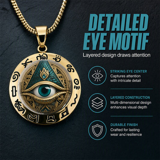 ⏳🔥LIMITED-TIME 50% OFF! ⏰👁️ Vintage All Seeing Eye Pendant Zinc Alloy Necklace ✨