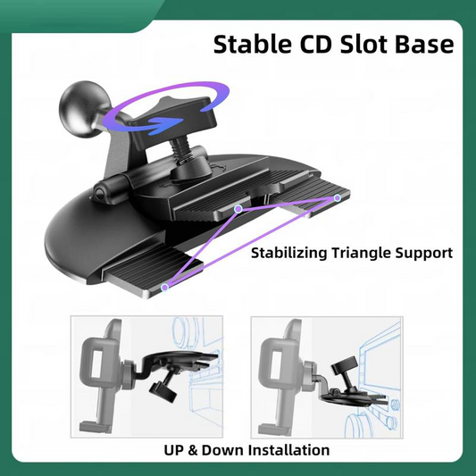 Car CD Slot Mount Base with 17mm Ball Joint