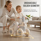 🚲🚼4-Wheel Light-Up Balance Bike for Toddlers with Music