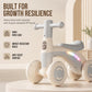 🚲🚼4-Wheel Light-Up Balance Bike for Toddlers with Music