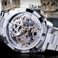⏳Time-Limited Special⏰Skeleton Automatic Watch – See The Movement, Feel The Craft – Self-Winding, Gold-Tone, Dress-Casual Style for Every Occasion 💼