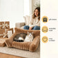 🐾🐱 Cozy Sofa Pet Bed – Ultra-Comfortable, Raised Bolster Edges & Super-Soft Ribbed Plush🐶
