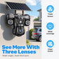 📹Triple Lens Solar WiFi Security Camera