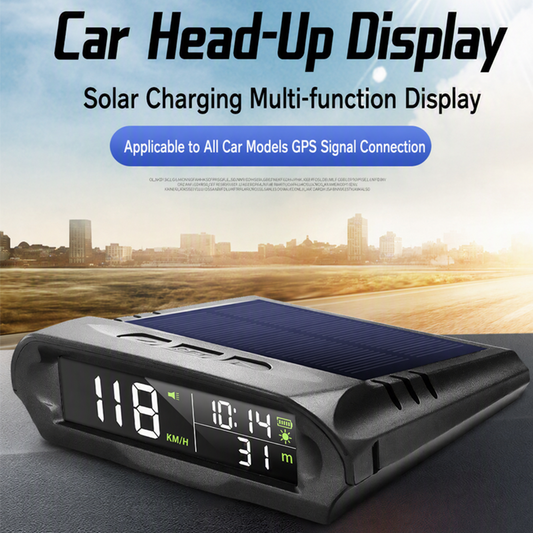 🎉 2026 Sale — Over 24,000 Sold!🚗 Solar GPS Head‑Up Display‑Auto Brightness Speed Warning HUD ☀️