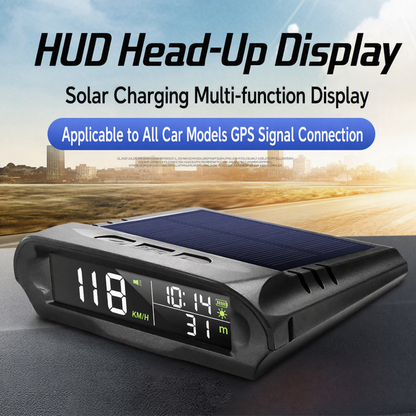 🎉 2026 Sale — Over 24,000 Sold!🚗 Solar GPS Head‑Up Display‑Auto Brightness Speed Warning HUD ☀️