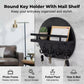 Wall Mount Key Holder with Shelf & Hooks