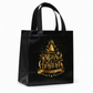 🎉 2026 Sale — Over 12,000 Sold!🎄 Black Non‑Woven Christmas Gift Tote Bag‑Gold Foil Reusable Holiday Packaging Bag ✨