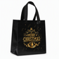 🎉 2026 Sale — Over 12,000 Sold!🎄 Black Non‑Woven Christmas Gift Tote Bag‑Gold Foil Reusable Holiday Packaging Bag ✨
