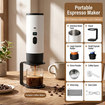 ☕ LIMITED-TIME 50% OFF! ⚡ Portable Espresso Maker – Digital Display, Type-C Rechargeable, Outdoor Coffee ✨