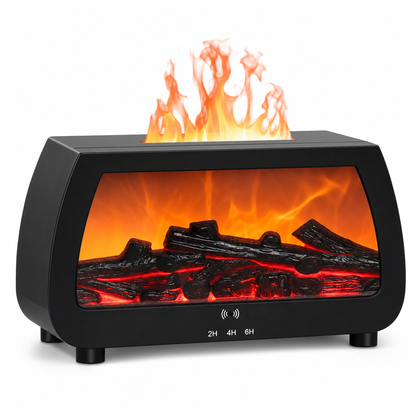 🔥 50% OFF NOW! 💨 Fireplace Flame Humidifier – Aromatherapy Diffuser, Music Sync Light & Whisper Quiet – For Bedroom, Office & Yoga 🌙