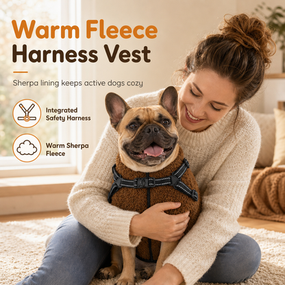 📢📢50% OFF !! ⏰ Winter Coat for Dogs – Built-In Harness & Reflective Strips ✨