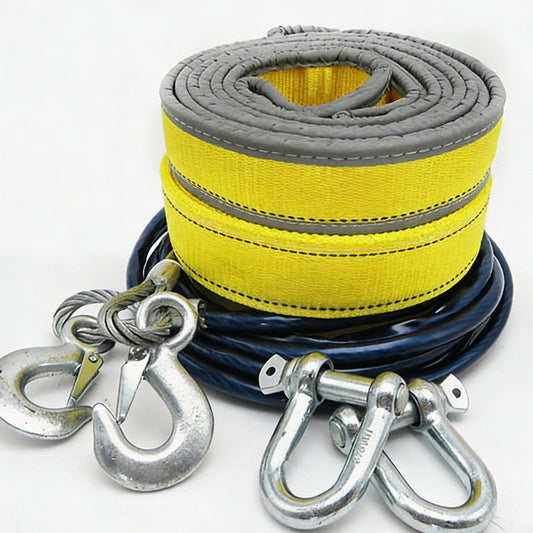 📢📢50% OFF! 💪8-Ton Tow Rope with U-Shackle Hooks – Be Ready For Unexpected Roadside Emergencies🚗