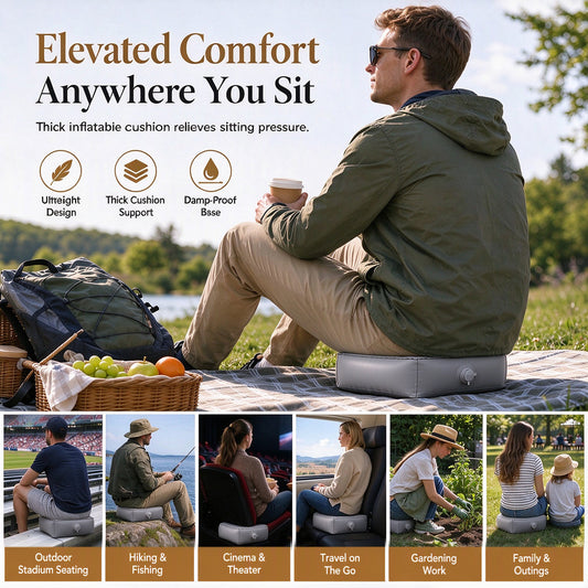 Portable Inflatable Concert Cushion – Lightweight, Waterproof Outdoor Seat Pad