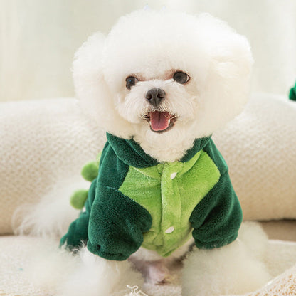 📢📢50% OFF !! ⏰Warm Plush Pet Dinosaur Hoodie Jumpsuit