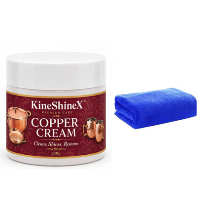 Copper Cleaning Paste 50ml with Towel Set for Copper Pots Cups and Kitchenware Polishing and Oxidation Removal Care