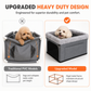 🐕🚗Heavy-Duty Metal-Frame Dog Car Booster Seat | Water- and Scratch-Resistant Oxford Fabric, Built-In Safety Tether🐶