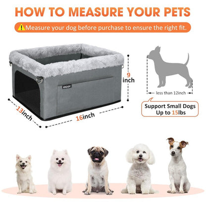🐕🚗Heavy-Duty Metal-Frame Dog Car Booster Seat | Water- and Scratch-Resistant Oxford Fabric, Built-In Safety Tether🐶