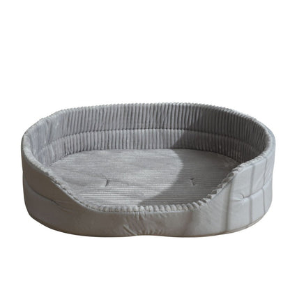 📢 50% OFF! 🐾 Cozy Bolster Pet Bed – Raised Edges for Head & Neck Support at Nap Time ❤️