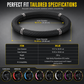 Sparkling Rhinestone Car Steering Wheel Cover Elastic Leather Wheel Protector with Crystals for Auto Interior