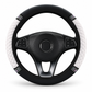 Sparkling Rhinestone Car Steering Wheel Cover Elastic Leather Wheel Protector with Crystals for Auto Interior