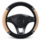 Sparkling Rhinestone Car Steering Wheel Cover Elastic Leather Wheel Protector with Crystals for Auto Interior