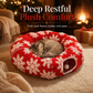 Christmas Series Donut Cat Tunnel Bed Removable and Washable Pet Cushion Bed Play Mat for Cats